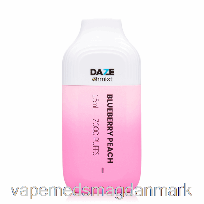 Engangs Vape Danmark 7 Daze Ohmlet 7000 0% Nul Nikotin Engangs Blåbær Fersken